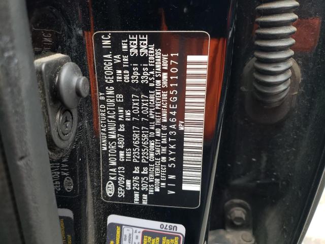 Photo 10 from auction – 2014 KIA SORENTO LX with VIN 5XYKT3A64EG511071