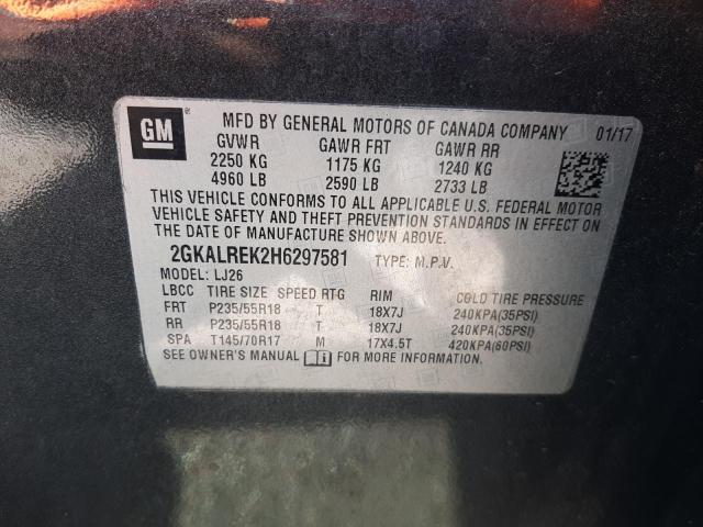 Photo 10 from auction – 2017 GMC TERRAIN DE with VIN 2GKALREK2H6297581