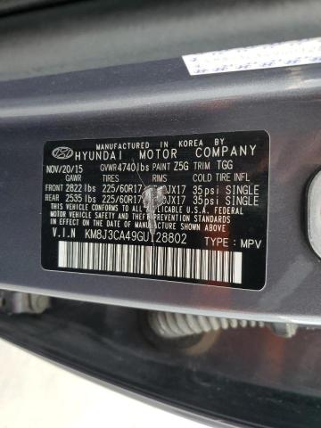 Photo 10 from auction – 2016 HYUNDAI TUCSON LIM with VIN KM8J3CA49GU128802