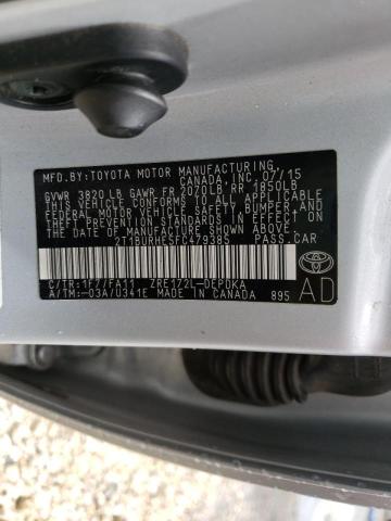 Photo 10 from auction – 2015 TOYOTA COROLLA L with VIN 2T1BURHE5FC479385