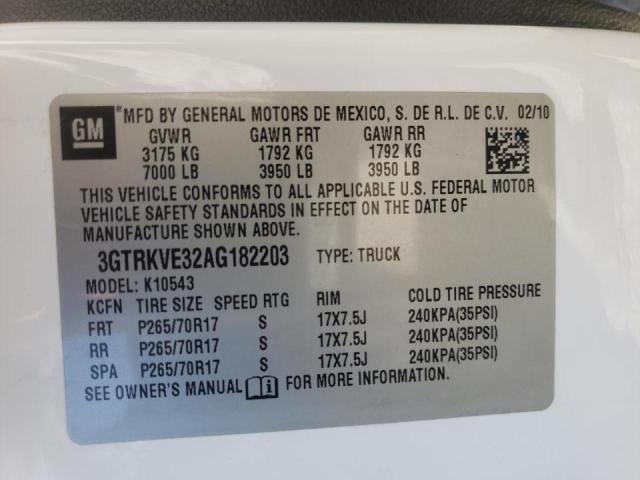 Photo 10 from auction – 2010 GMC SIERRA K15 with VIN 3GTRKVE32AG182203