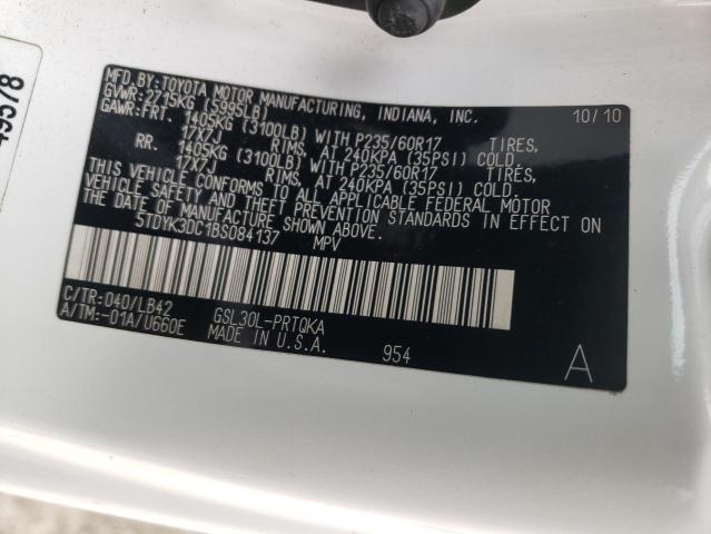 Photo 10 from auction – 2011 TOYOTA SIENNA XLE with VIN 5TDYK3DC1BS084137