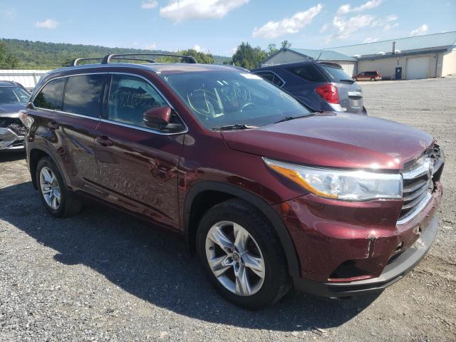 TOYOTA HIGHLANDER 2016 with VIN 5TDDKRFH7GS235953 - Photo from auction