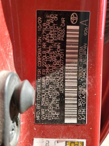 Photo 10 from auction – 2010 TOYOTA PRIUS with VIN JTDKN3DU0A0077011