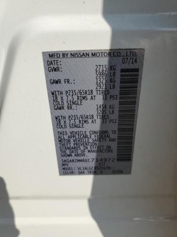 Photo 10 from auction – 2014 NISSAN PATHFINDER with VIN 5N1AR2MN6EC714972