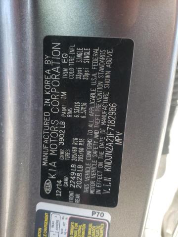 Photo 10 from auction – 2015 KIA SOUL with VIN KNDJN2A21F7182986