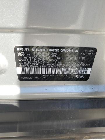 Photo 10 from auction – 2020 MITSUBISHI ECLIPSE CR with VIN JA4AS5AA1LZ000232