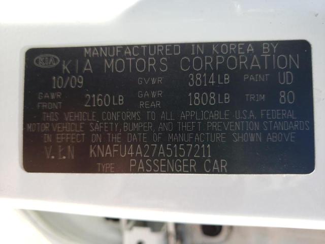 Photo 10 from auction – 2010 KIA FORTE EX with VIN KNAFU4A27A5157211