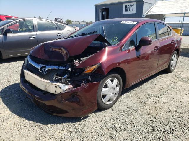 Photo 2 from auction – 2012 HONDA CIVIC LX with VIN 2HGFB2F57CH584305