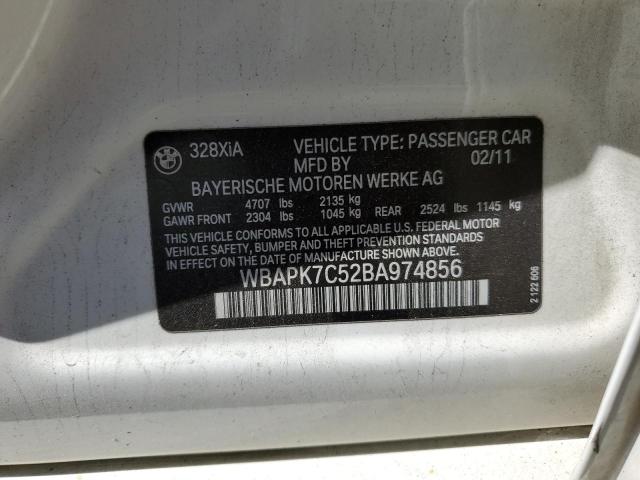 Photo 10 from auction – 2011 BMW 328 XI with VIN WBAPK7C52BA974856