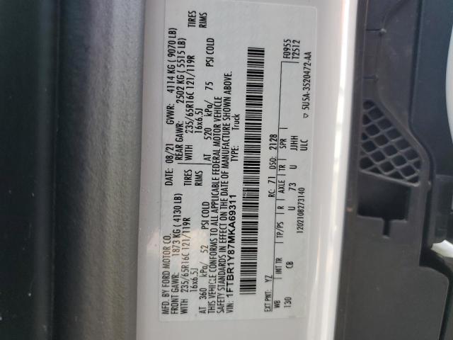 Photo 10 from auction – 2021 FORD TRANSIT T- with VIN 1FTBR1Y87MKA69311