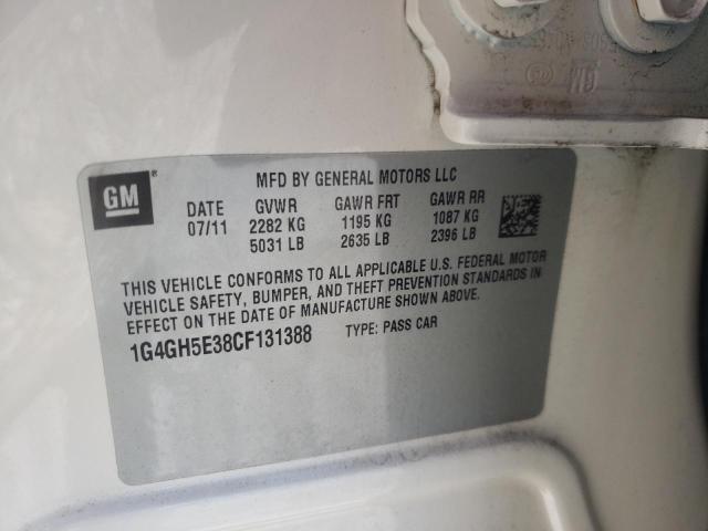 Photo 10 from auction – 2012 BUICK LACROSSE P with VIN 1G4GH5E38CF131388