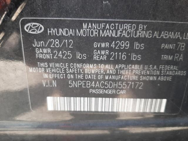 Photo 10 from auction – 2013 HYUNDAI SONATA GLS with VIN 5NPEB4AC5DH557172