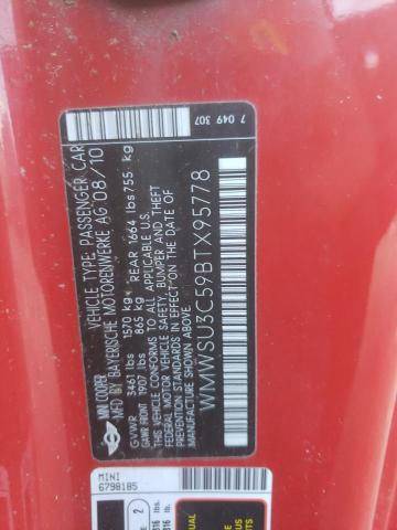 Photo 10 from auction – 2011 MINI COOPER with VIN WMWSU3C59BTX95778