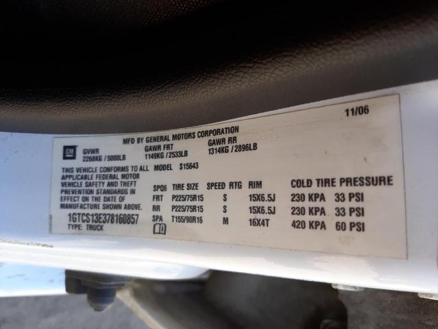 Photo 10 from auction – 2007 GMC CANYON with VIN 1GTCS13E378160857