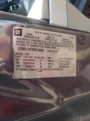 Photo 10 from auction – 2008 CHEVROLET EQUINOX LS with VIN 2CNDL13F386314688