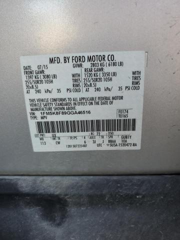 Photo 10 from auction – 2016 FORD EXPLORER L with VIN 1FM5K8F89GGA46516