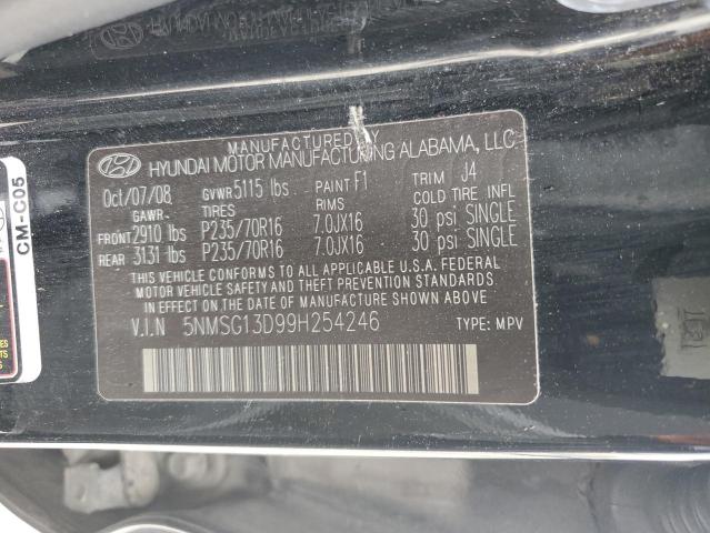 Photo 10 from auction – 2009 HYUNDAI SANTA FE G with VIN 5NMSG13D99H254246