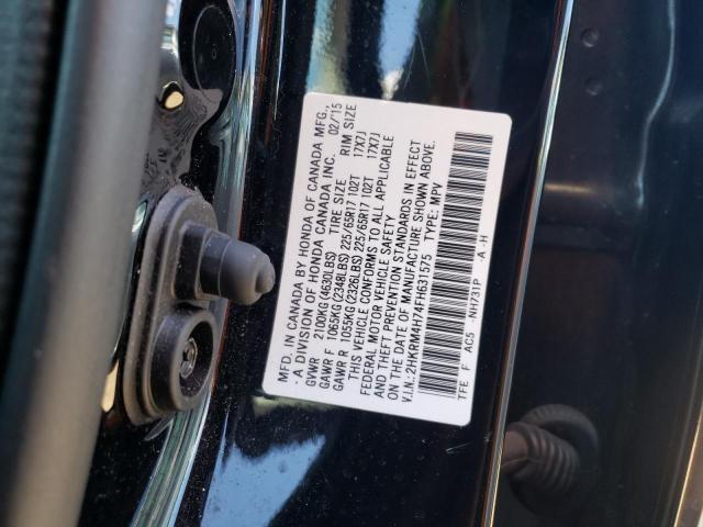 Photo 10 from auction – 2015 HONDA CR-V EXL with VIN 2HKRM4H74FH631575