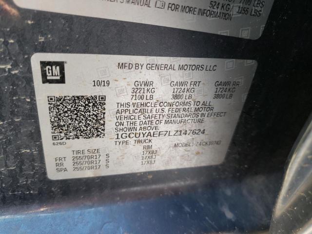 Photo 10 from auction – 2020 CHEVROLET SILVERADO with VIN 1GCUYAEF7LZ147624