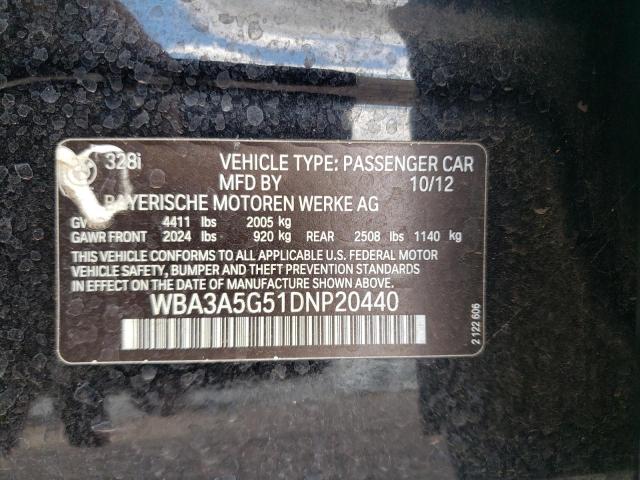 Photo 10 from auction – 2013 BMW 328 I with VIN WBA3A5G51DNP20440