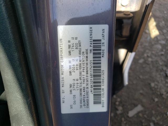 Photo 10 from auction – 2008 MAZDA 3 I with VIN JM1BK32F681174151