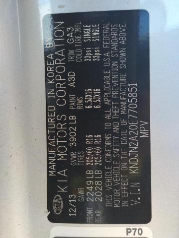 Photo 10 from auction – 2014 KIA SOUL with VIN KNDJN2A20E7705851