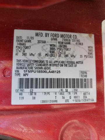 Photo 10 from auction – 2006 FORD EXPEDITION with VIN 1FMPU18506LA48125