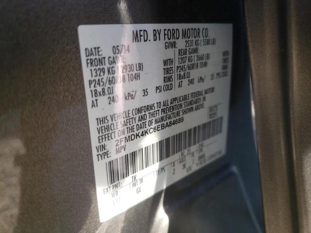 Photo 10 from auction – 2014 FORD EDGE LIMIT with VIN 2FMDK4KC6EBA84689