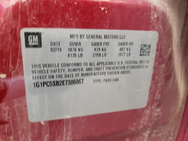 Photo 10 from auction – 2014 CHEVROLET CRUZE LT with VIN 1G1PC5SB2E7306867