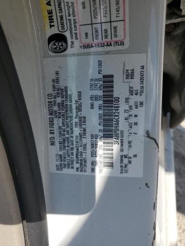 Photo 10 from auction – 2012 FORD FUSION SE with VIN 3FAHP0HA6CR248100