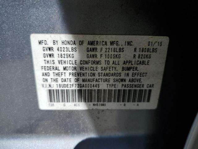 Photo 10 from auction – 2016 ACURA ILX PREMIU with VIN 19UDE2F72GA000445