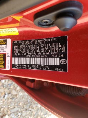 Zdjęcie 10 z aukcji – 2012 TOYOTA CAMRY BASE z VIN 4T1BF1FK8CU560329