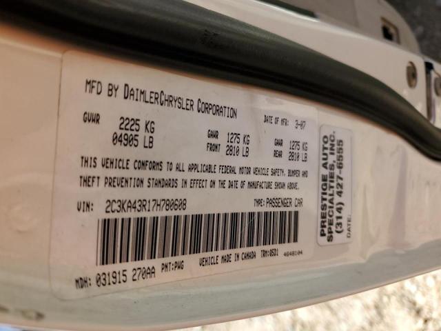 Photo 10 from auction – 2007 CHRYSLER 300 with VIN 2C3KA43R17H780608