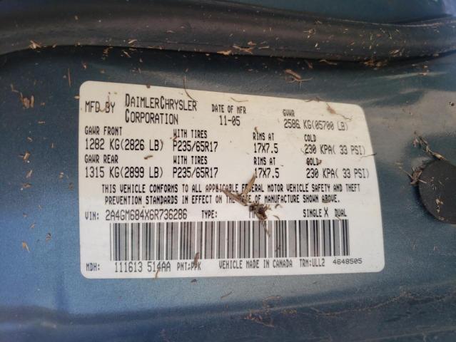 Photo 10 from auction – 2006 CHRYSLER PACIFICA T with VIN 2A4GM684X6R736286