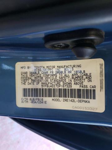 Photo 10 from auction – 2013 TOYOTA COROLLA BA with VIN 5YFBU4EE7DP167329