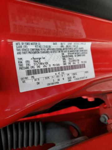 Photo 10 from auction – 2012 FORD FOCUS SE with VIN 1FAHP3K22CL205522