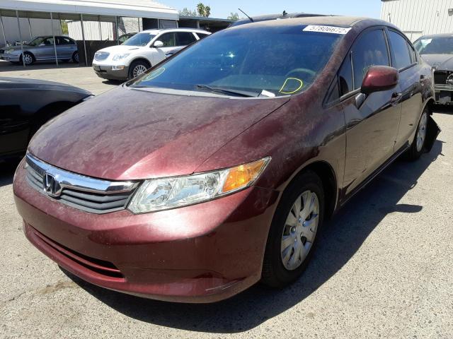 Photo 2 from auction – 2012 HONDA CIVIC LX with VIN 19XFB2F58CE347803