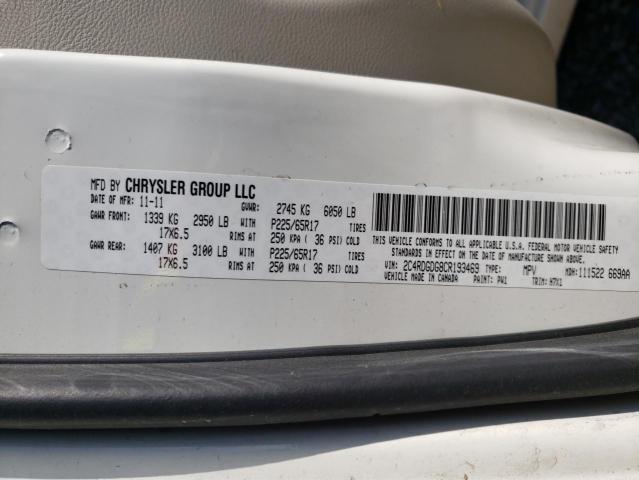 Photo 10 from auction – 2012 DODGE GRAND CARA with VIN 2C4RDGDG8CR193469
