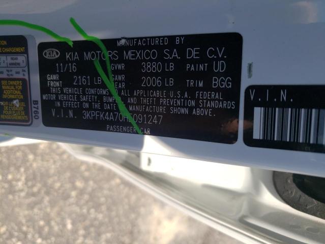 Photo 10 from auction – 2017 KIA FORTE LX with VIN 3KPFK4A70HE091247