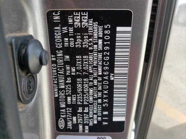 Photo 10 from auction – 2012 KIA SORENTO EX with VIN 5XYKUDA69CG291085