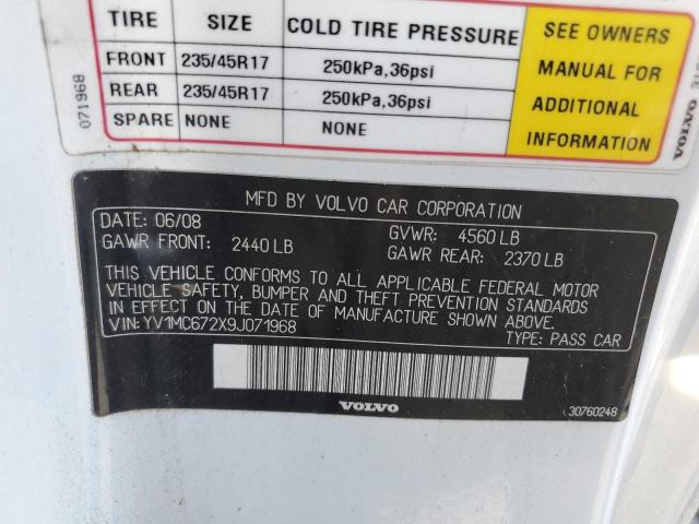 Photo 10 from auction – 2009 VOLVO C70 T5 with VIN YV1MC672X9J071968