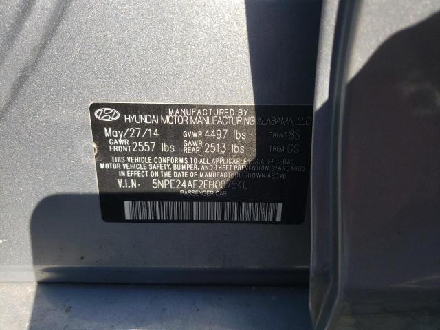 Photo 10 from auction – 2015 HYUNDAI SONATA SE with VIN 5NPE24AF2FH007540