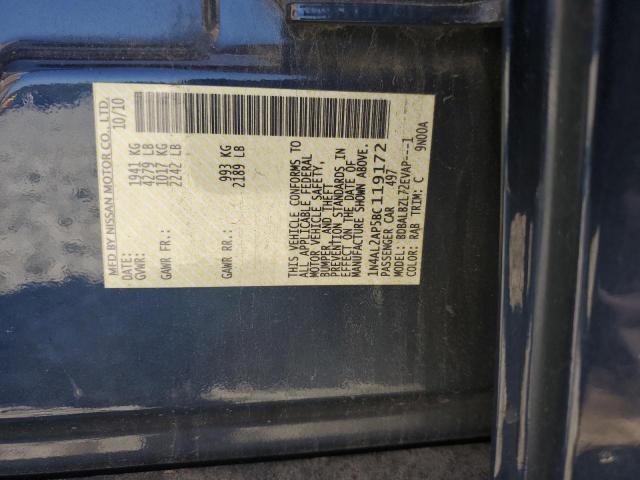 Photo 10 from auction – 2011 NISSAN ALTIMA BAS with VIN 1N4AL2AP5BC119172