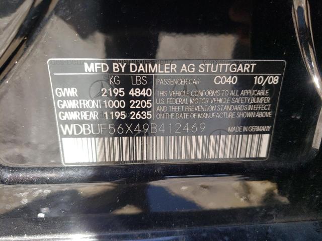 Photo 10 from auction – 2009 MERCEDES-BENZ E 350 with VIN WDBUF56X49B412469