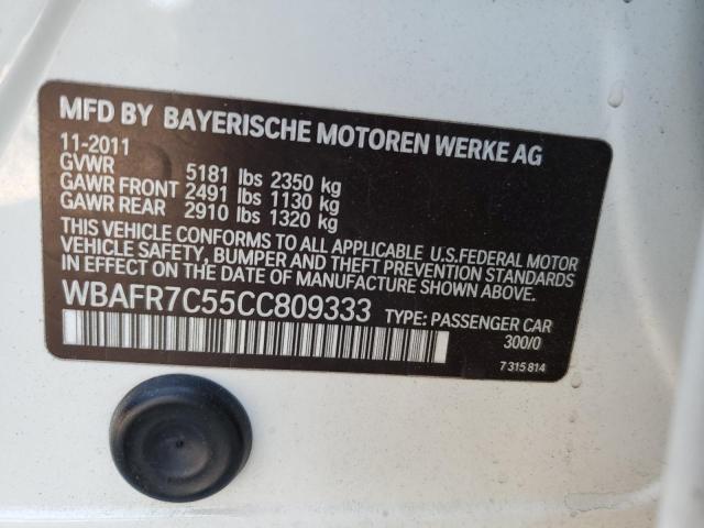 Photo 10 from auction – 2012 BMW 535 I with VIN WBAFR7C55CC809333