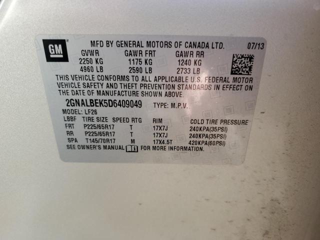 Photo 10 from auction – 2013 CHEVROLET EQUINOX LS with VIN 2GNALBEK5D6409049
