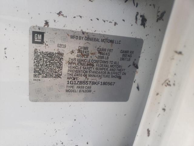 Photo 10 from auction – 2019 CHEVROLET MALIBU LS with VIN 1G1ZB5ST8KF180567
