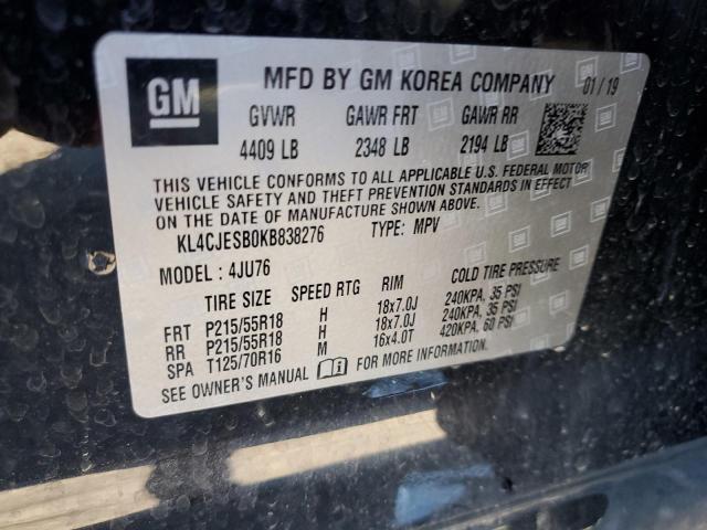 Photo 10 from auction – 2019 BUICK ENCORE PRE with VIN KL4CJESB0KB838276