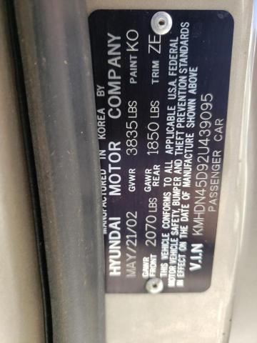 Photo 10 from auction – 2002 HYUNDAI ELANTRA with VIN KMHDN45D92U439095